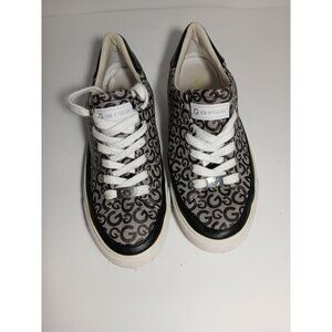 GBG GUESS Women's Signature Brown Blue Sneakers Low Top Lace Up 7.5 GGMEEKIE